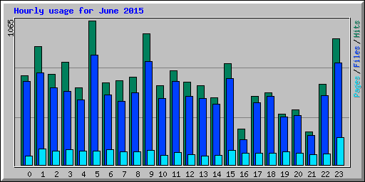 Hourly usage for June 2015