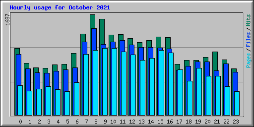 Hourly usage for October 2021